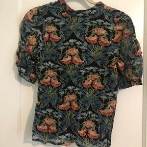 Anthro mock neck Blouse